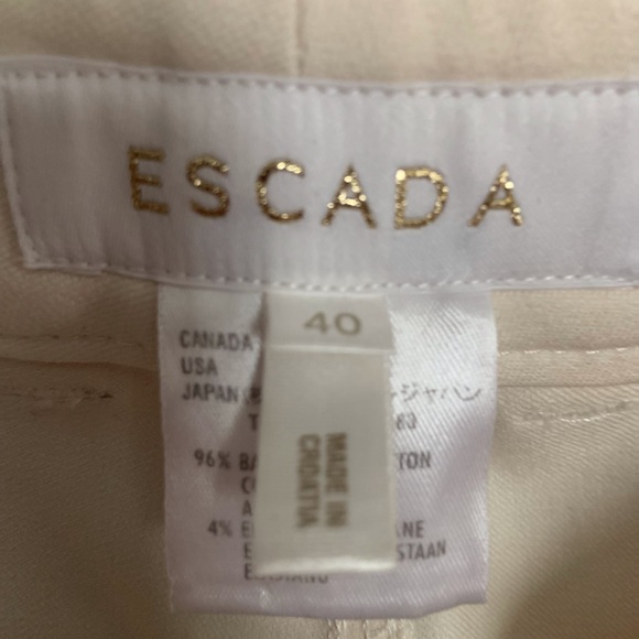 Escada Ladies dress pants in cream cotton blend - Picture 7 of 8